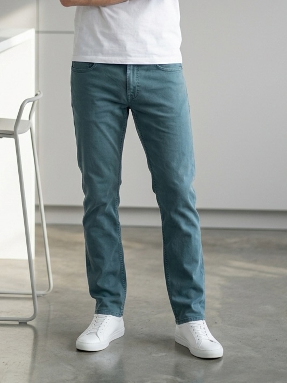AG Adriano Goldschmied The Matchbox Slim Straight Jeans Teal Blue size 34x30